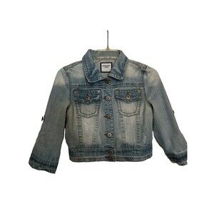 Highway Jeans Distressed Denim Jacket Button Up Girls Large